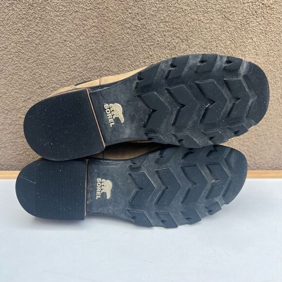 Sorel Emelie Chelsea Ankle Boots Waterproof Brown Suede Leather Womens Size 7 - Picture 9 of 10